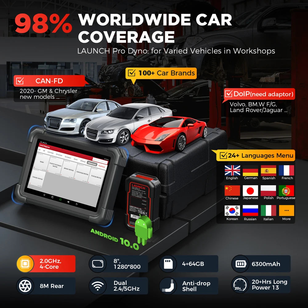 LAUNCH X431 PRO DYNO Car Diagnostic Tools OBD2 Scanner Diagnosis Automotive Car Scanner Auto scanner Diagnostic Tools