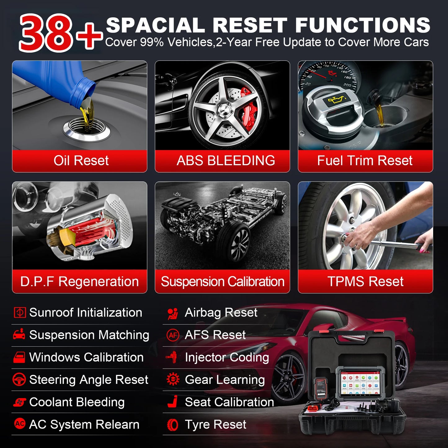 LAUNCH X431 PRO3 ACE Car OBD2 Diagnostic Tool Auto Bidirectional Scan Tool CAN FD & DoIP,FCA SGW,ADAS with 2-Year Free Update