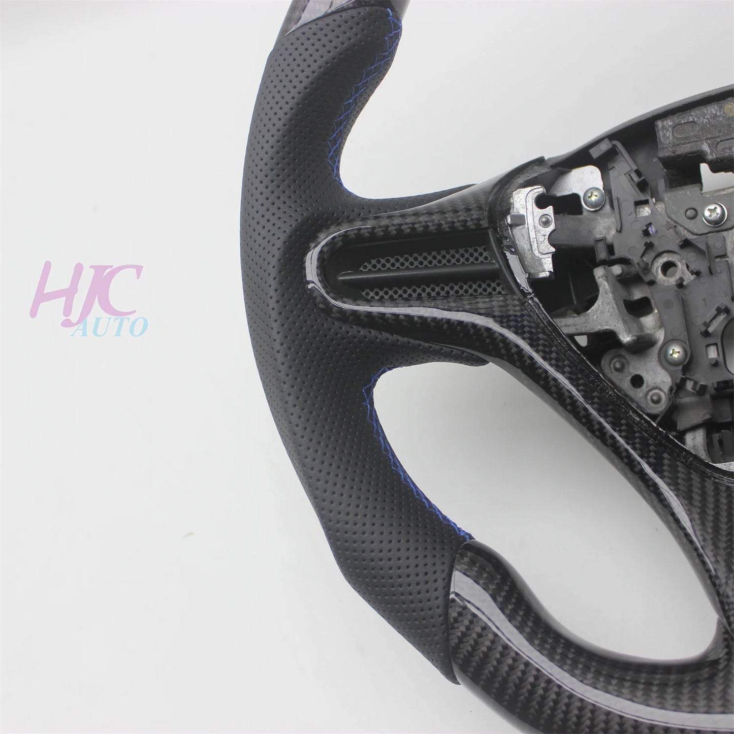For Honda Civic 2006-2011 8TH GEN 8 Real Carbon Fiber Leather Steering Wheel