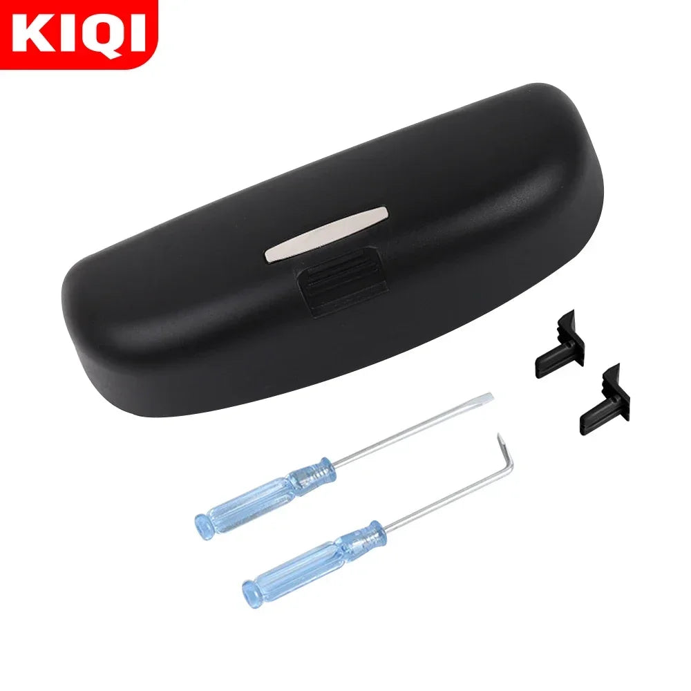 Color Name: Black - Car Glasses Case for Toyota Rav4 Chr Corolla C-HR Camry Yaris for Audi A3 8V A4 Q2 Q3 Q5 A6 for Honda Civic Hrv City Accord - Premium Interior Accessories from KIQI - Just $11.99! Shop now at Rapidvehicles