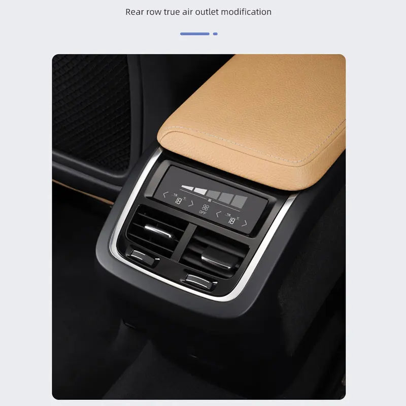 Car accessories For Volvo XC60XC90S60V60V90S 90 rear exhaust air outlet touch screen cold air hot air air conditioning