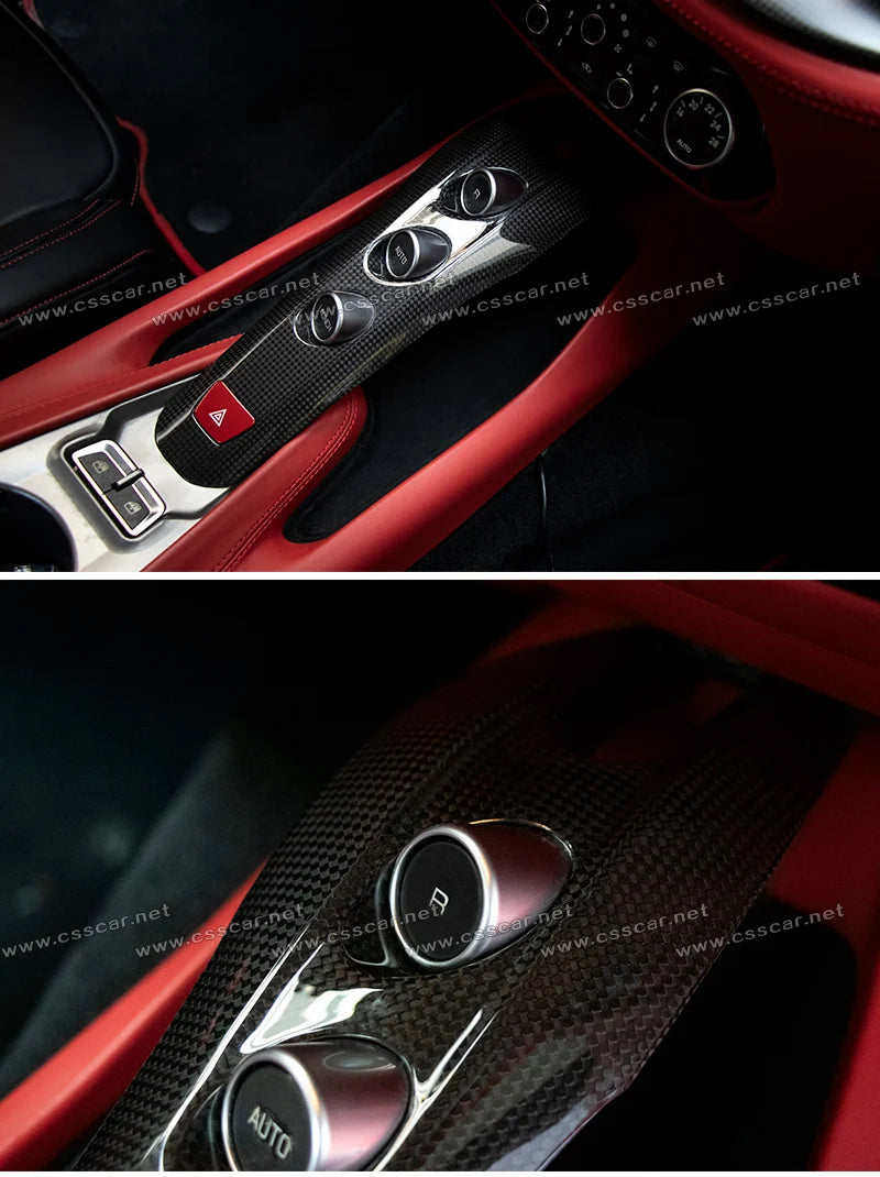 Car Central Control Button Cover Trim Sticker Panel Patch Interior Decoration Accessories For Ferrari F12 OEM Style