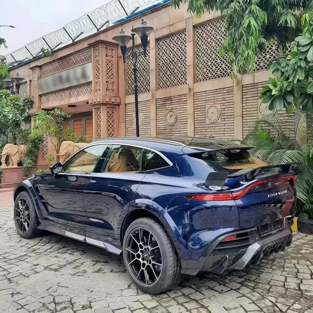 Dry Carbon Fiber Material For Aston Martin DBX Upgrade Mansori Style Body Kit Front Lip Tuyere Wheel Eyebrow Side Skirts