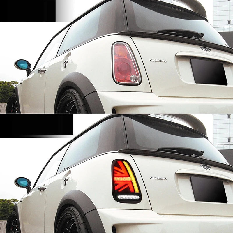 2PCS Brand New Union Jack Style LED Tail Light with Brake Reverse Turn Signal for BMW Mini Cooper R50 R52 R53 2001-2007