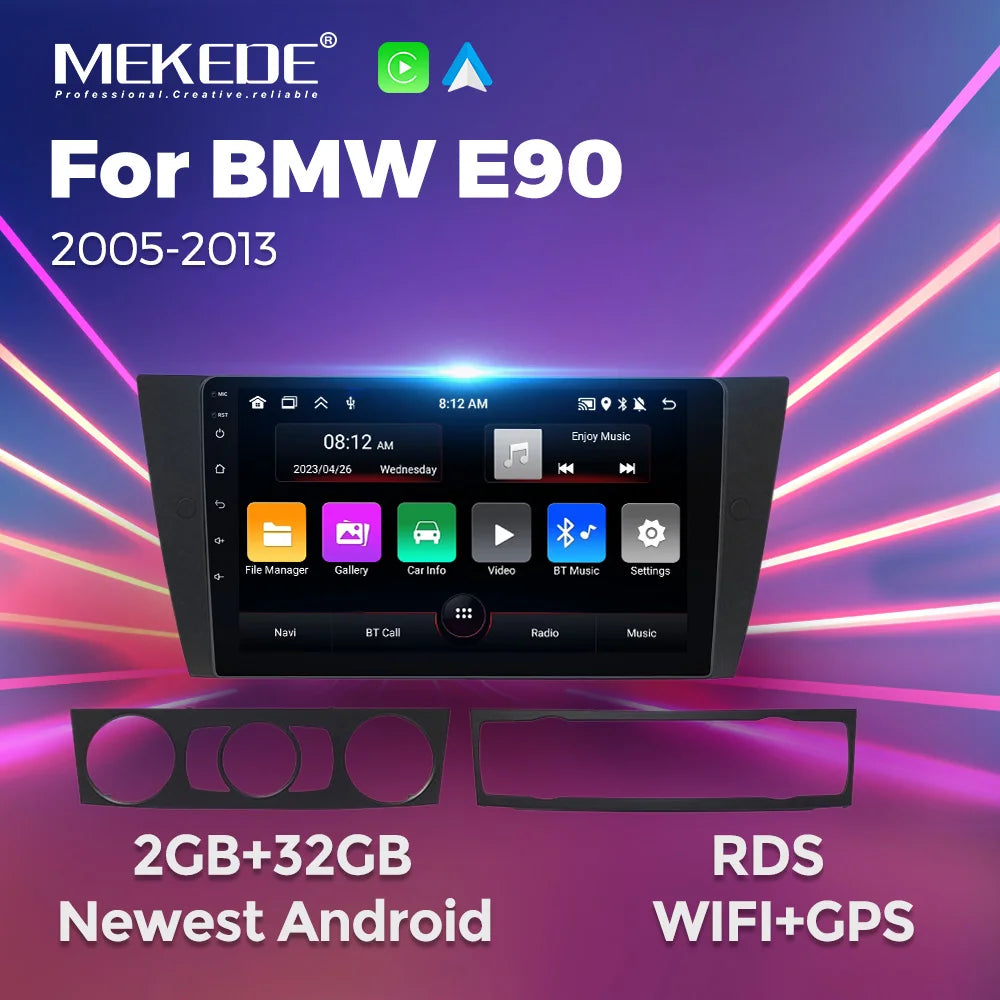 Color: Black - MEKEDE IPS 9 Inch For BMW 3-Series E90 E91 E92 E93 2005-2013 Autoradio Multimedia Head Unit No 2 Din GPS Navigation WIFI FM - Premium Car Electronics from MEKEDE - Just $223.59! Shop now at Rapidvehicles