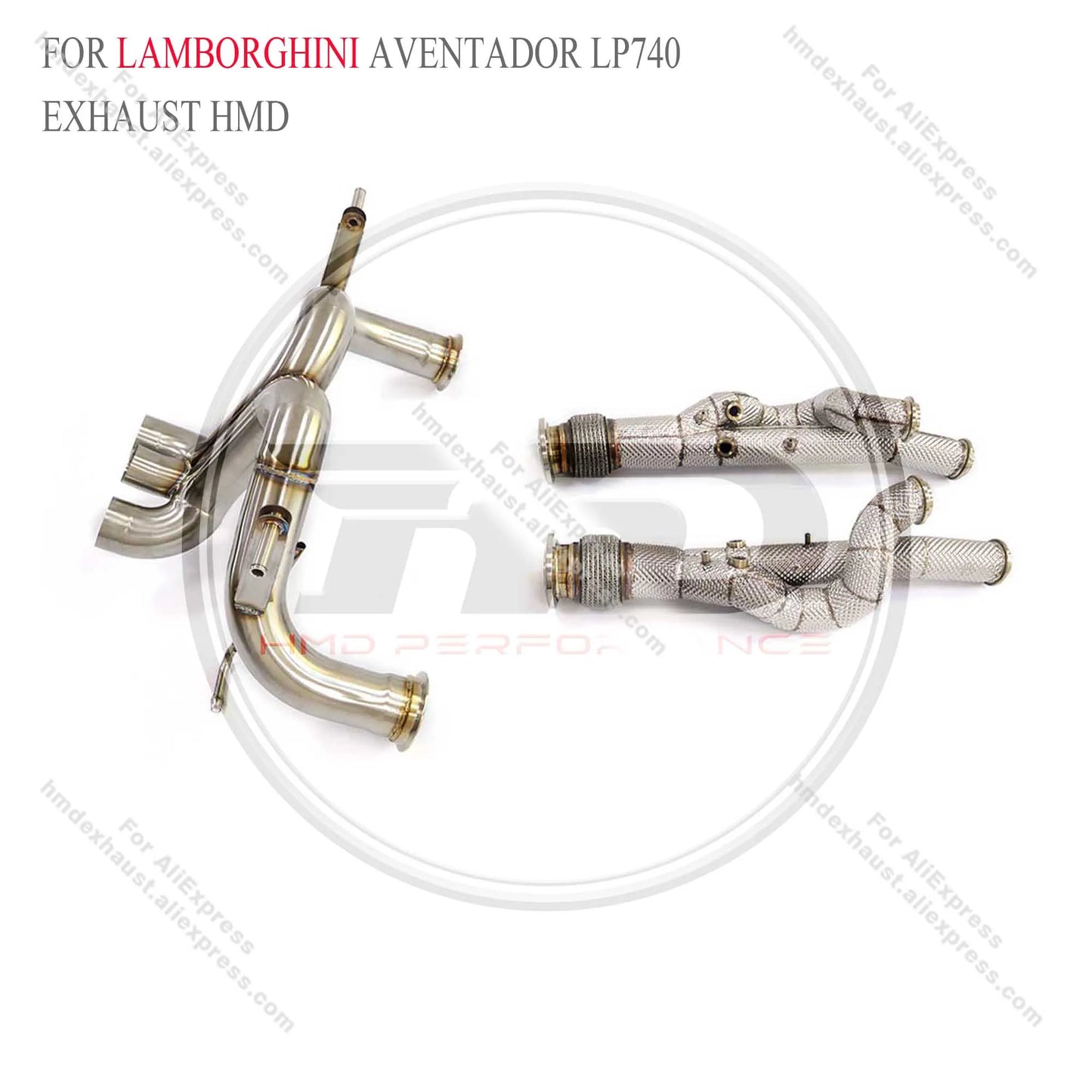 HMD Exhaust System Stainless Steel Performance Catback full sets for Lamborghini Aventador LP740 6.5 without valve
