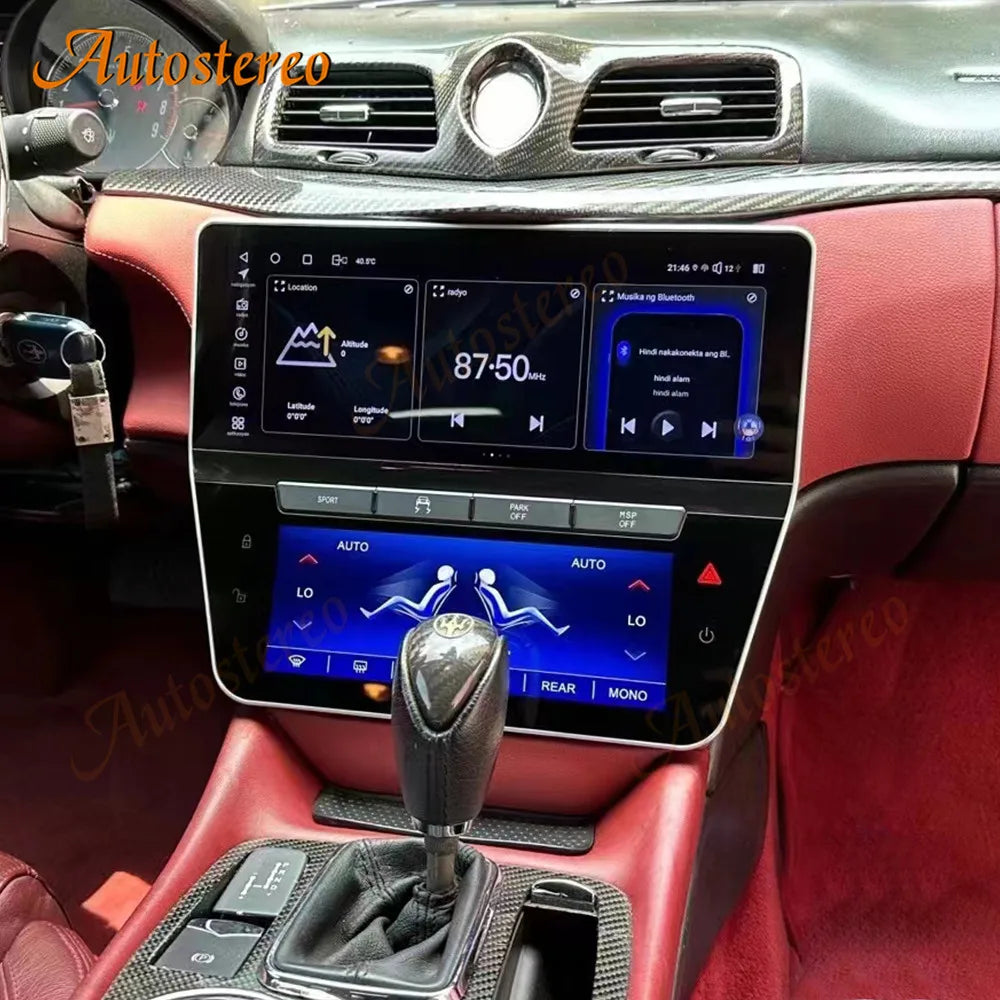 2023 Gen Dual Screen 8+256G Android12 Car GPS Navigation For Maserati GT/GC Gran Turismo Multimedia Player Headunit Auto Carplay