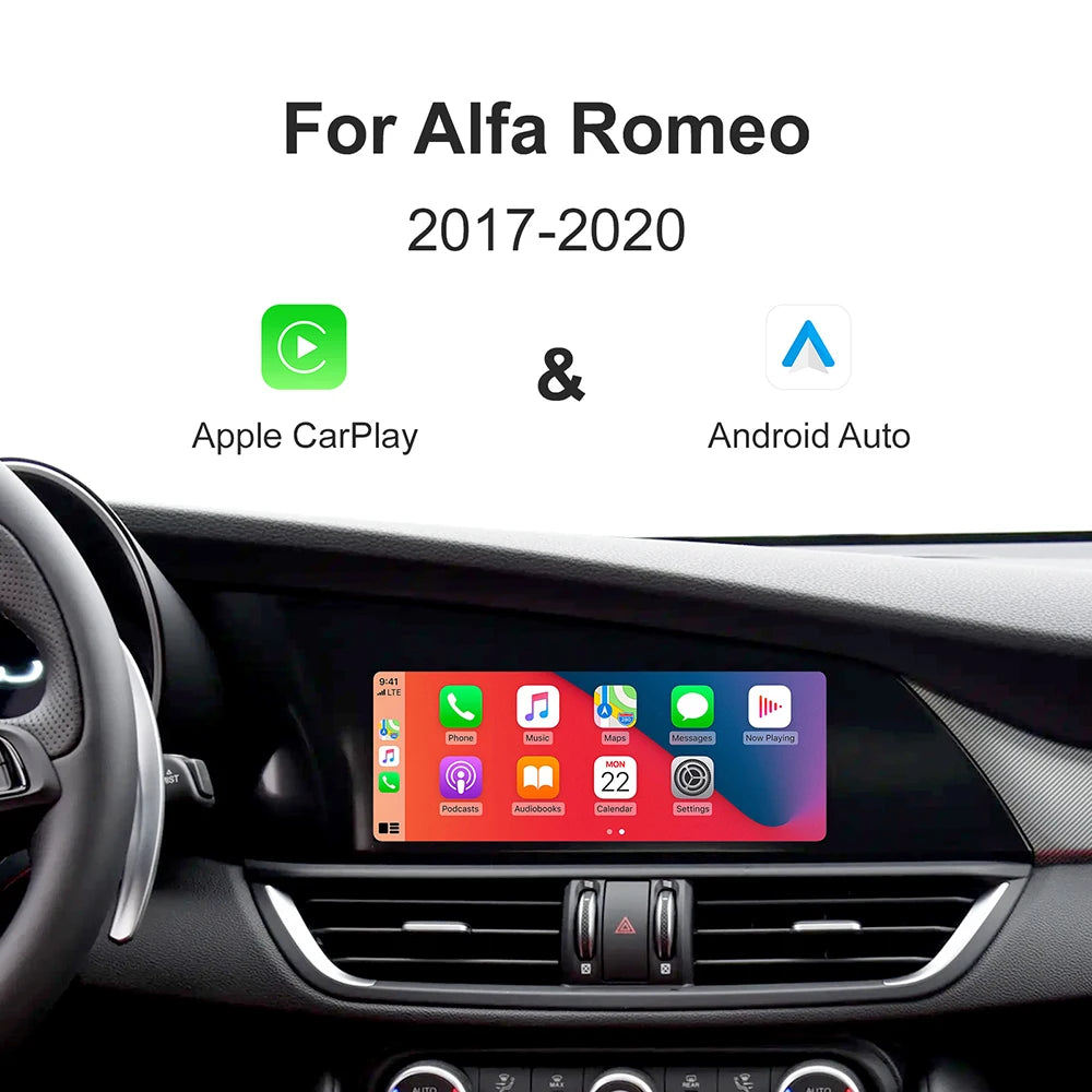 Wireless CarPlay Android Auto Retrofit Kit Decoder Box For Alfa Romeo Giulia Stelvio CarPlay Interface 2017-2020