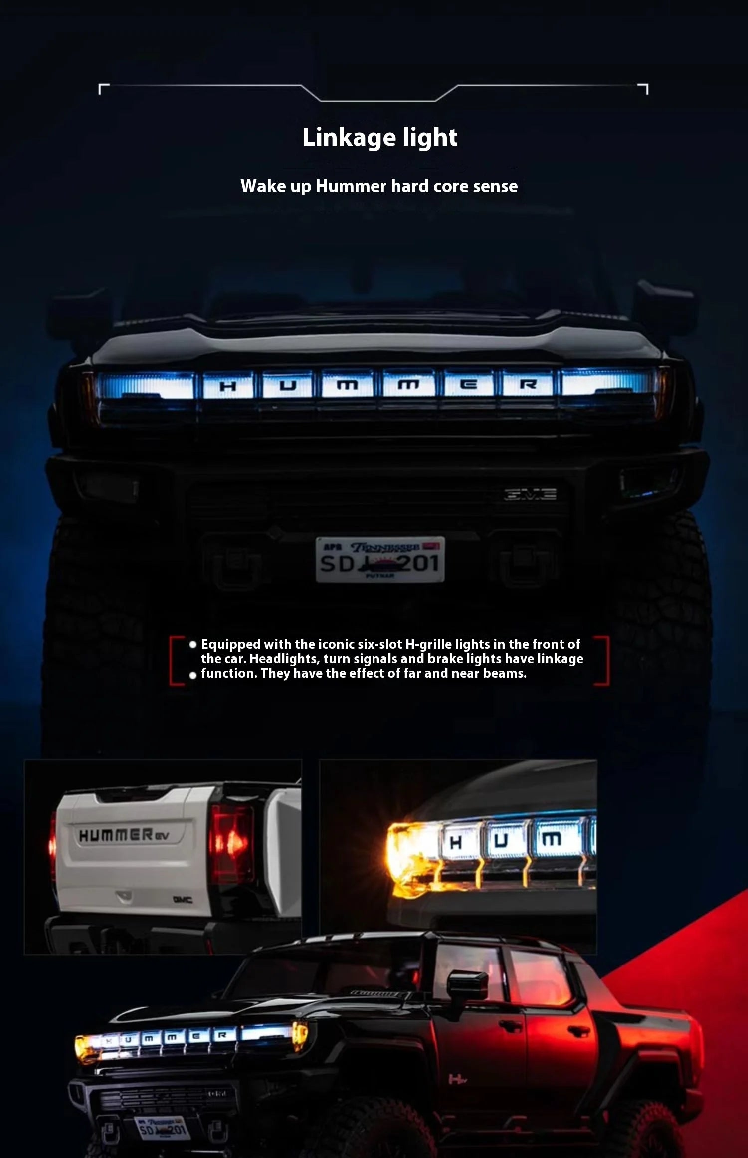 Hot FMS 1:18 Hummer EV Pickup Truck RC Car Remote Control Off-Road Climbing Simulation Model Toy Ideal Festival Gift For Kids - Use code SHOPAPP15 to get 15 percent off free shipping USA