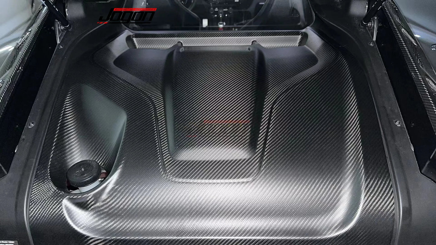 Dry Carbon Fiber Car Racing Engine Bay Engine Bonnet Decor Performance Cover Trim For Lotus Emira I4 AT 2023-2024 Accessories