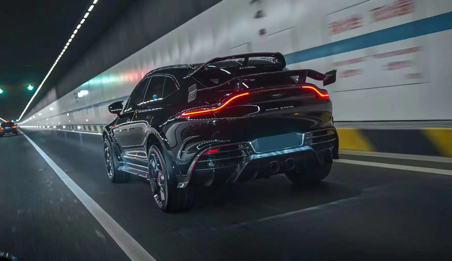 Dry Carbon Fiber Material For Aston Martin DBX Upgrade Mansori Style Body Kit Front Lip Tuyere Wheel Eyebrow Side Skirts