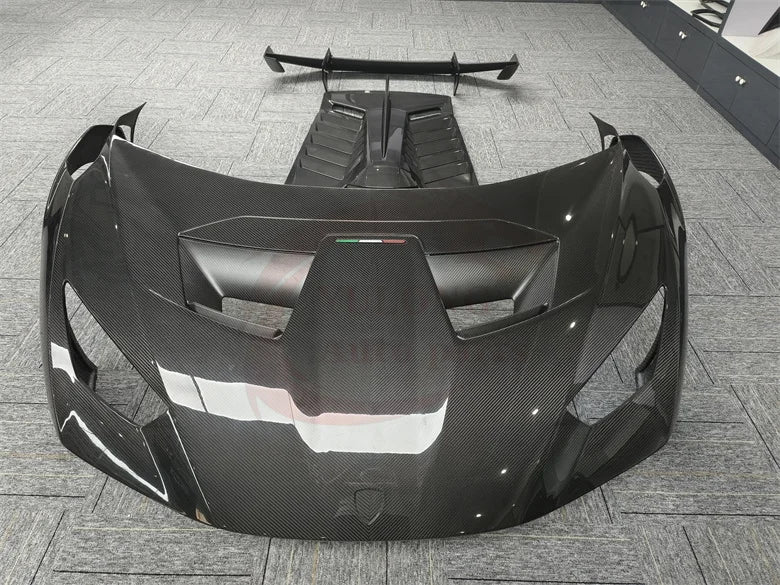 New product STO style hot pressed dry carbon fiber body kit front bumper rear bumper cover for Lamborghini Huracan LP580 LP610