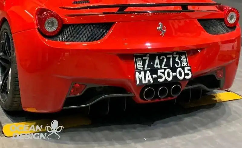 Suitable for Ferrari 458 Modified with Special Carbon Fiber Tail Wing, Front Bumper, Hood, Lip, Rear Spoiler Comparison Trim