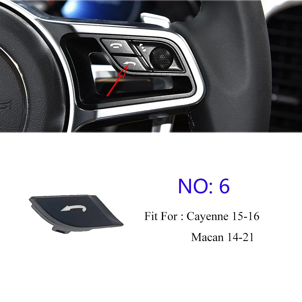 Color: Red - ESIRSUN Steering Wheel Multi-function Button Volume Adjustment Phone Switch Button For Porsche 2015-16 Cayenne 2014-21 Macan - Premium Interior Parts from ESIRSUN - Just $16.50! Shop now at Rapidvehicles