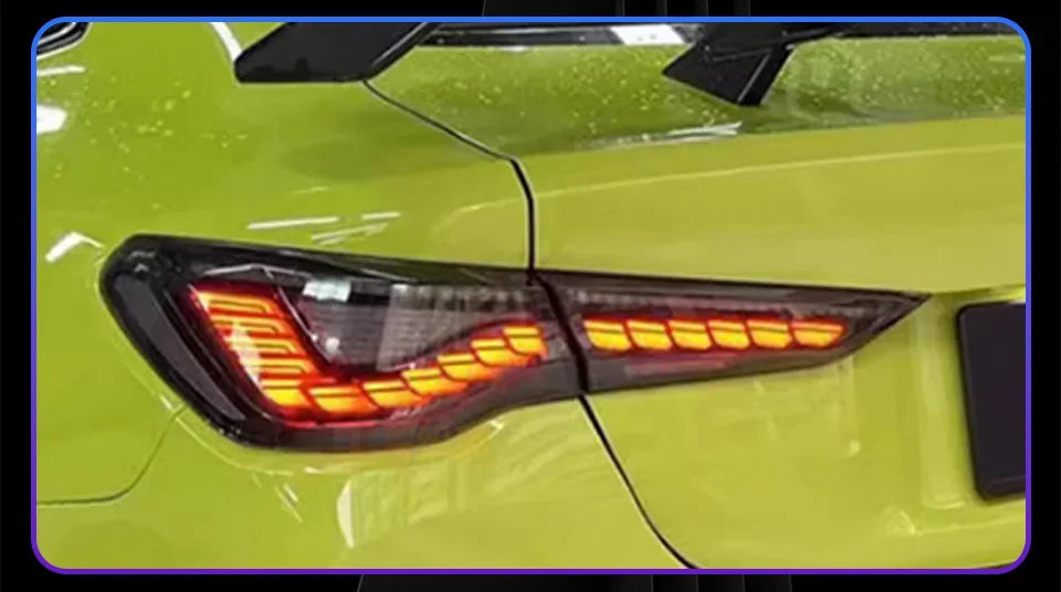 Car Taillights for Bmw 4 Series 2020-2023 Led Auto Back Lamps Assembly Upgrade Dragon Scale Design Style Turn Signal Accessories