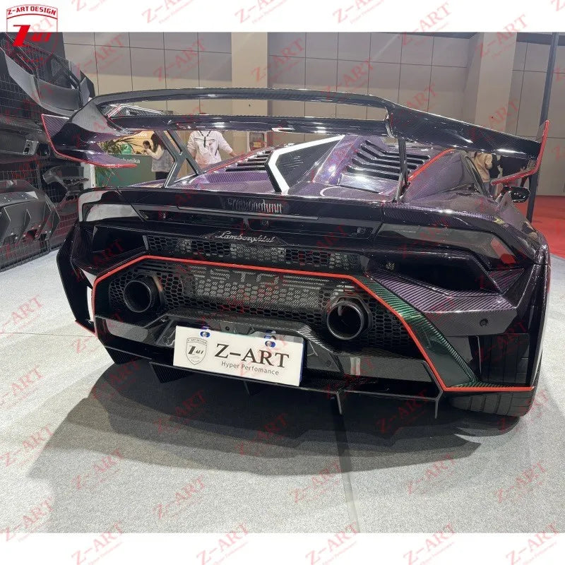 Z-ART STO Dry Carbon Fiber Body Kit For Lamborghini Huracan LP580 LP610 Prepreg Carbon Fiber Wind Spoiler Kit For Huracan EVO