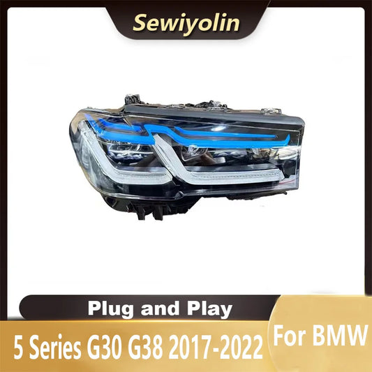 For BMW G30 G38 2017-2021Projector Lens Headlight Auto Head lamp Reverse Brake Fog Front lights DRL Plug and Play IP67 2pcs/Set