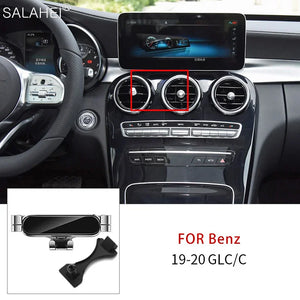 Color Name: Black - Gravity Car Mobile Phone Holder GPS Support For Mercedes Benz C Class 2019 W205 C180 C250 C300 GLC X253 2019 2020 For Iphone - Premium Interior Accessories from SENFEEL - Just $29.91! Shop now at Rapidvehicles