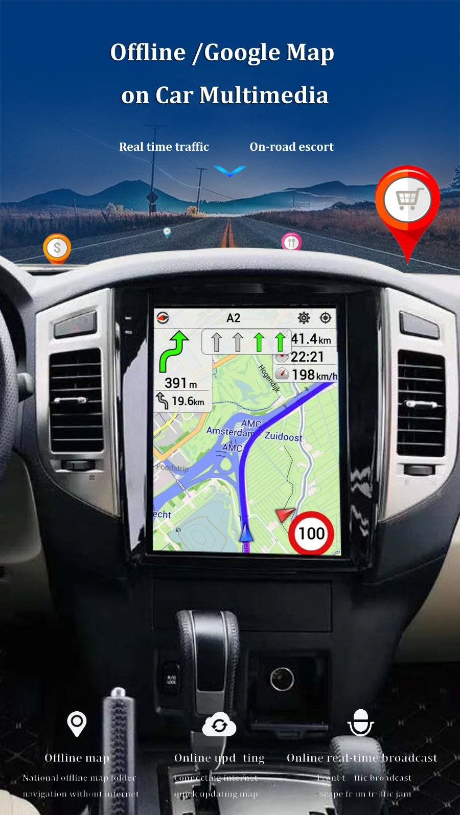 Carplay For Dodge Durango 2012 - 2019 Android13 Car Stereo Car Radio with touch Screen Radio Player Car GPS Navigation Head Unit