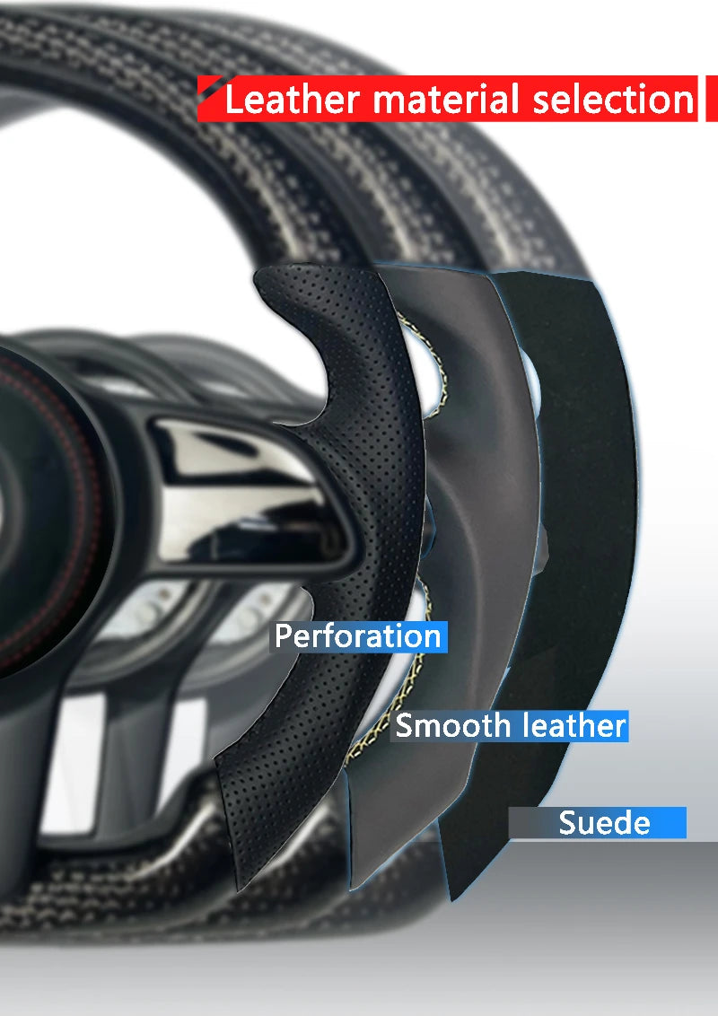 Carbon Fiber Custom Smart LED RPM Racing Steering Wheel for Dodge/Challenger Hellcat Charger Challenger