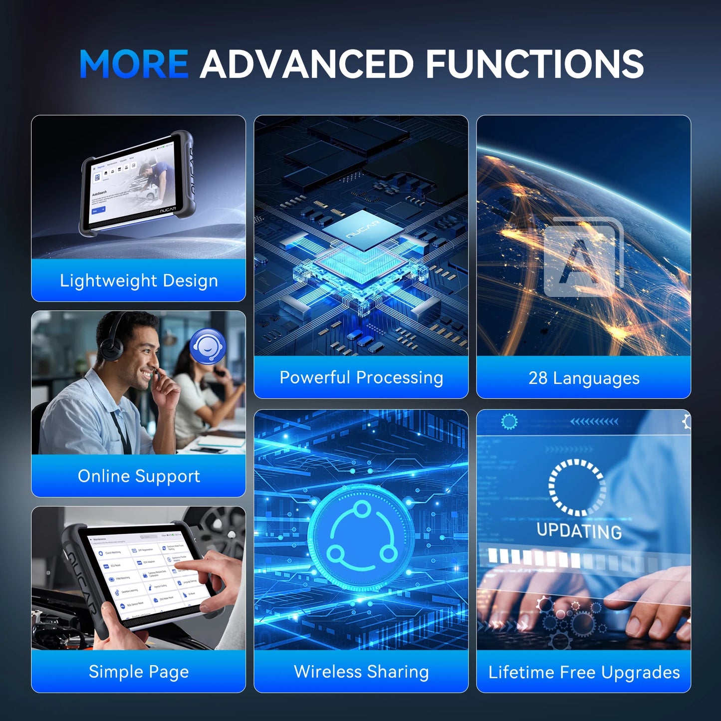 MUCAR 892BT Free AI CANFD DoIP Car Diagnostic Tools All System Auto Scan Tool ECU Coding Bi-Directional OBD2 Scanner 35 Resets