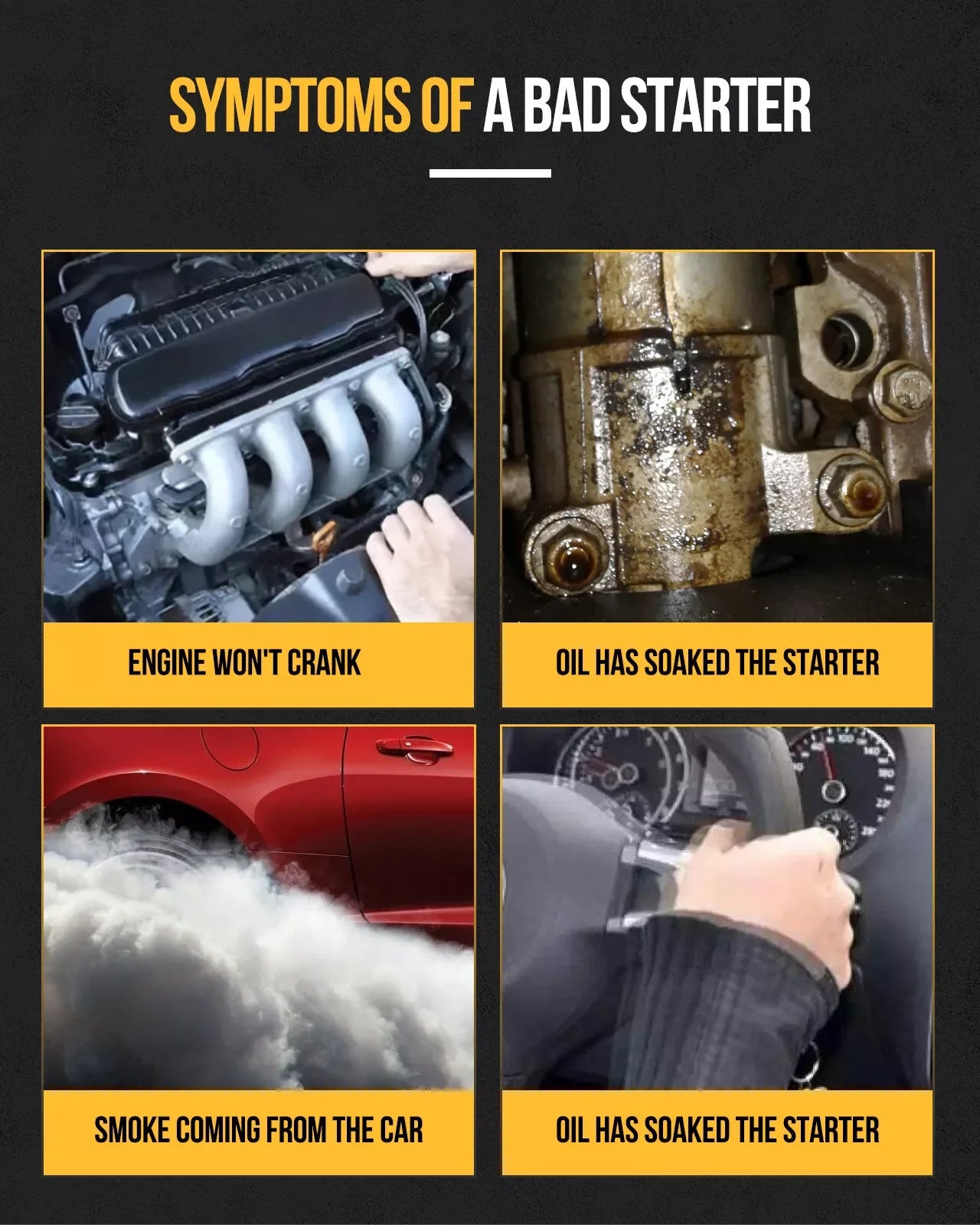 Starter for 2006-2012 Acura TSX Honda Accord 07-11 Element CR-V 2.4L 17960 31200-RRA-A51 SM710-02