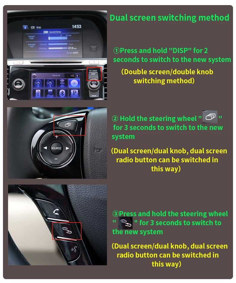 Car Media Player For Honda Accord 9 9.5,2013 2014 2015 2016 2017 5G Wireless Carplay Android Auto Bluetooth Phones, Music