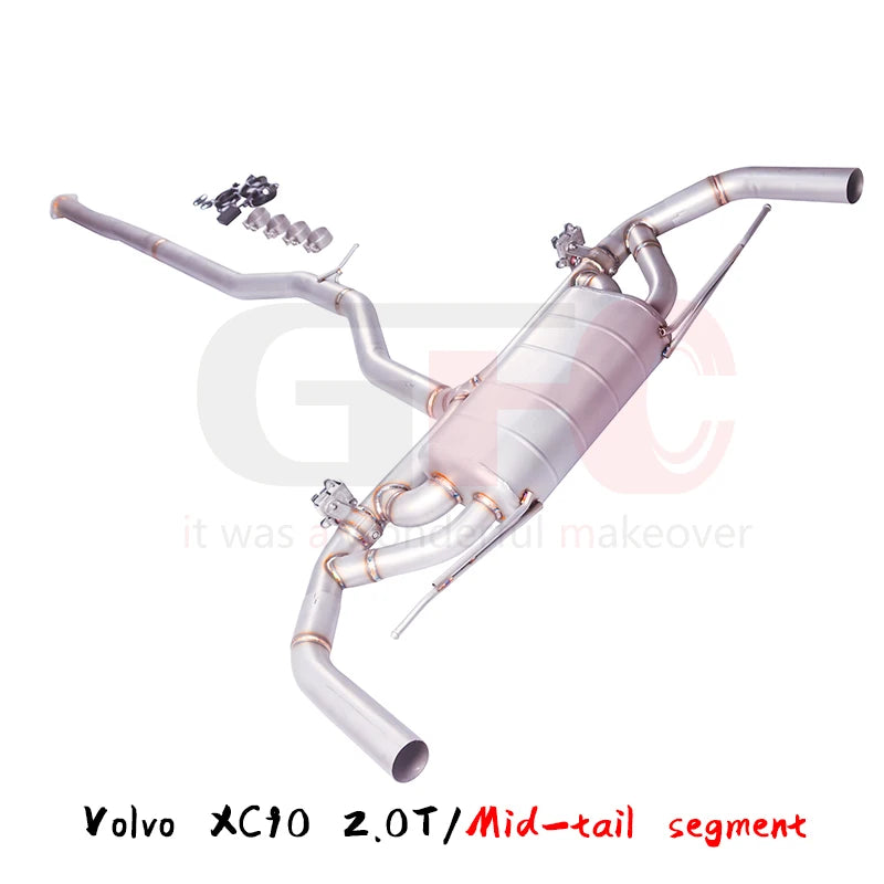 GFC catback exhaust muffler for Volvo XC60 XC90 2.0T, Car electric valve exhaust system made of 304 stainless steel
