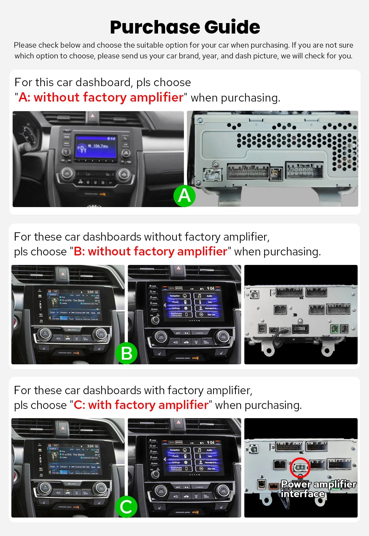 JOYING 9"Android 13 Car Radio Stereo Multimedia Player Carplay For Honda Civic 2016 -2021 Support Factory Cameras Plug and Play