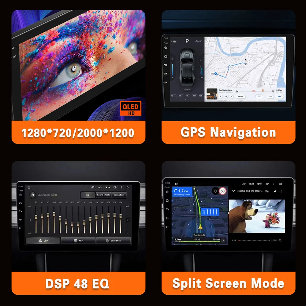 Car Radio Android 14 For Hummer H2 E85 2007 - 2009 Carplay Stereo DVD No 2din Autoradio Multimedia Bluetooth Navigation GPS WIFI