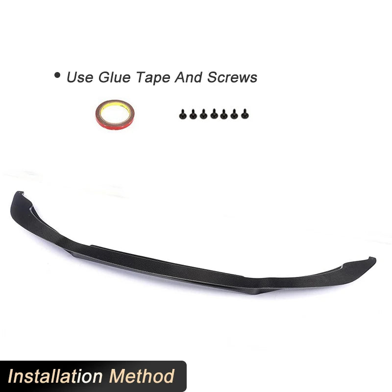 For BMW F80 M3 F82 F83 M4 2014-2019 Carbon Fiber Car Front Bumper Lip Spoiler Add On Racing Front Lip Chin Apron Body Kit