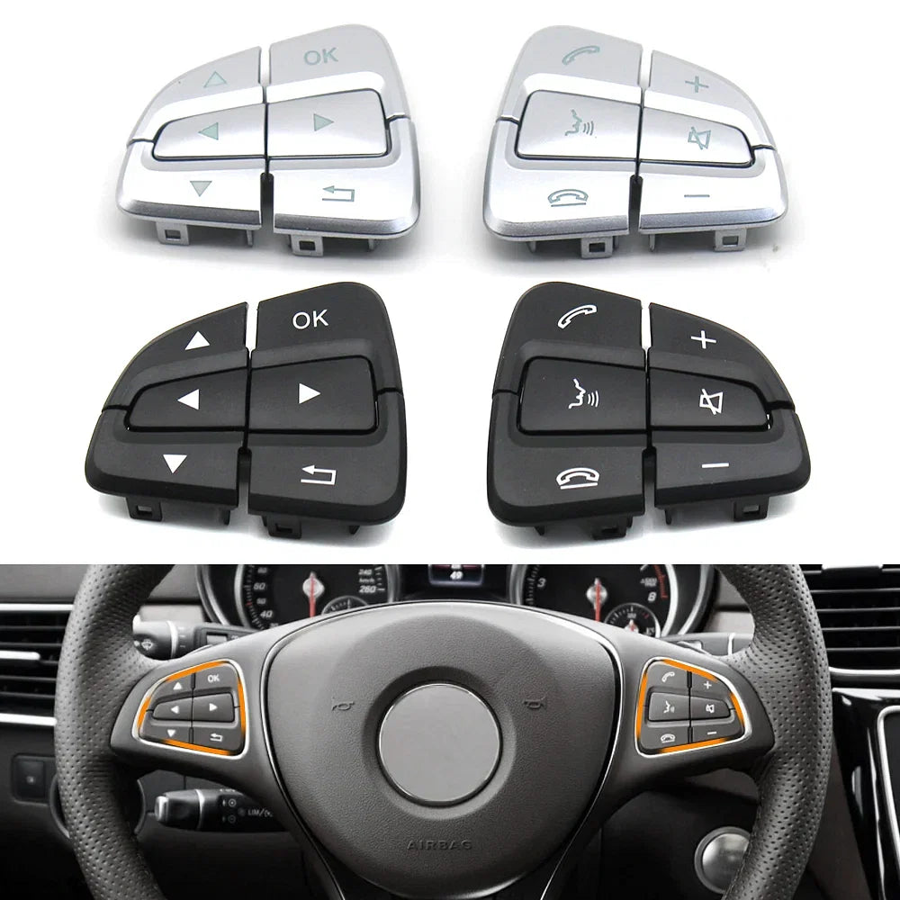 Color: Red - Car Steering Wheel Menu Control Switch Buttons For Mercedes Benz A B GLA GLS GLE V Class W176 W246 W156 W166 W292 W117 W218 W231 - Premium Interior Parts from NoEnName_Null - Just $34.82! Shop now at Rapidvehicles