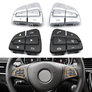 Color: Black - Car Steering Wheel Menu Control Switch Buttons For Mercedes Benz A B GLA GLS GLE V Class W176 W246 W156 W166 W292 W117 W218 W231 - Premium Interior Parts from NoEnName_Null - Just $34.82! Shop now at Rapidvehicles