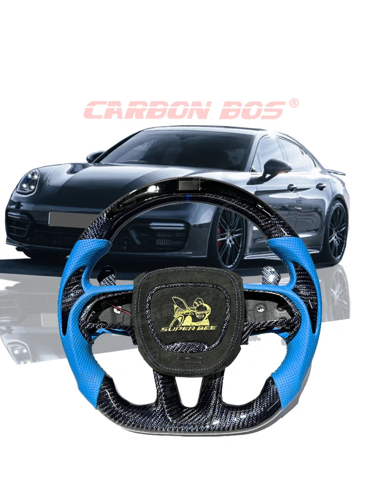 Carbon Fiber Custom Smart LED RPM Racing Steering Wheel for Dodge/Challenger Hellcat Charger Challenger