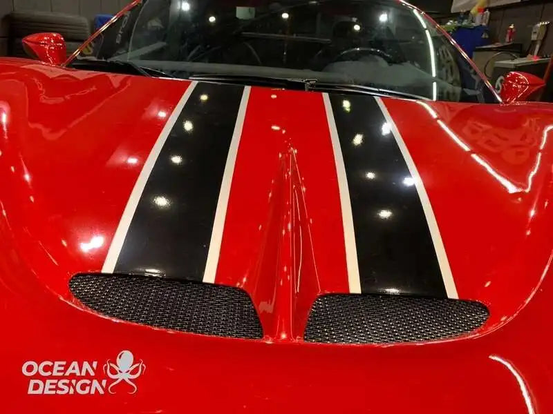 Suitable for Ferrari 458 Modified with Special Carbon Fiber Tail Wing, Front Bumper, Hood, Lip, Rear Spoiler Comparison Trim