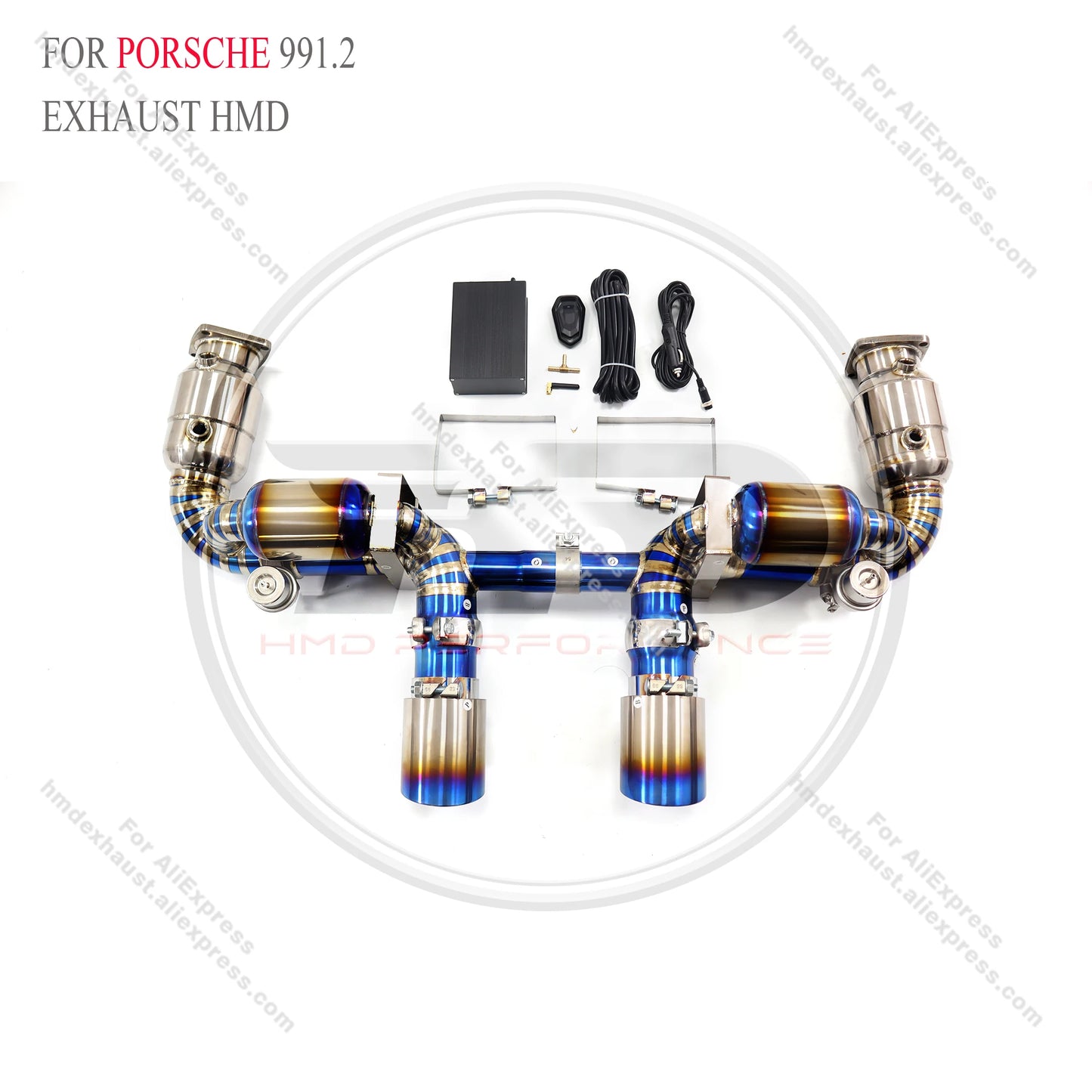 HMD Exclusive customization Exhaust System Titanium alloy High Flow Downpipe and catback for Porsche 911 991.2 with GT3