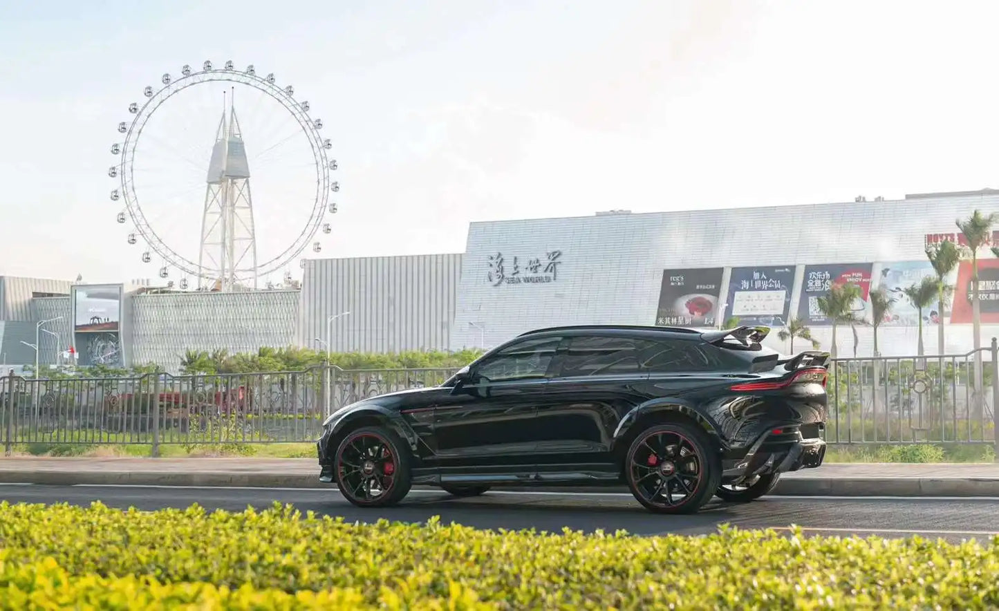 Dry Carbon Fiber Material For Aston Martin DBX Upgrade Mansori Style Body Kit Front Lip Tuyere Wheel Eyebrow Side Skirts