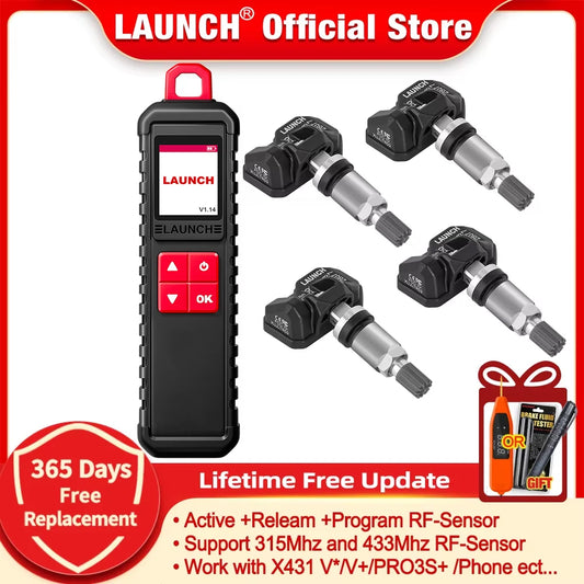 LAUNCH X431 I-TPMS TPMS Tire Pressure Diagnostic Tools Active/ Relearn/Program 315Mhz 433Mhz RF-Sensor for X431 V/V+/PRO3S/PAD V