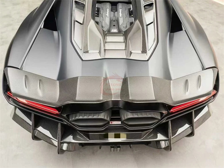 For Lamborghini Revuelto Upgrade M Style Dry Carbon Fiber Front Lip Side Skirt Rear Diffuser Hood Rear Spoiler