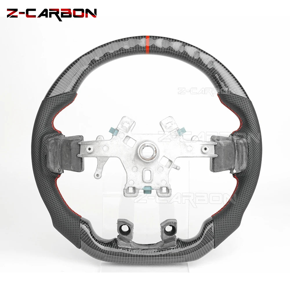 Carbon Fiber Steering Wheel For Dodge Ram 1500 2500 3500 2012‑2018 Perforated Leather Steering Wheel Replacement Accessories