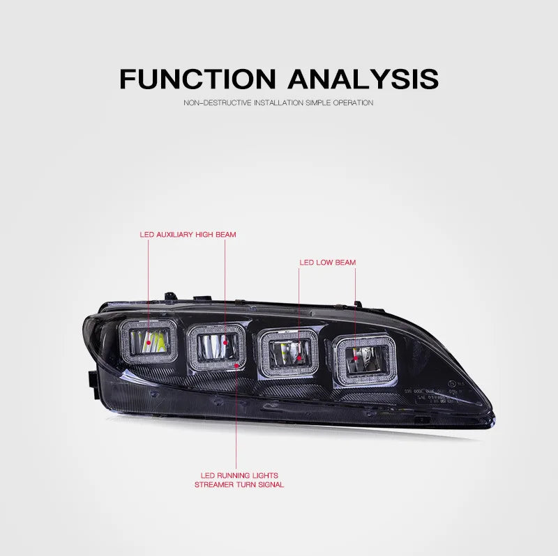 Full LED Dynamic Flow Headlamp Upgrade Bugatti Headlight Assembly Head Light For Mazda 6