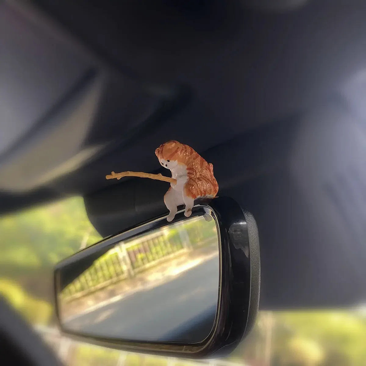 Color Name: Gold - Fishing cat Car Interior Decoration Cute Resin With Pipe Glasses Auto Rearview Mirror Pendant Air outlet For Car Accessories - Premium Interior Accessories from NoEnName_Null - Just $6.20! Shop now at Rapidvehicles