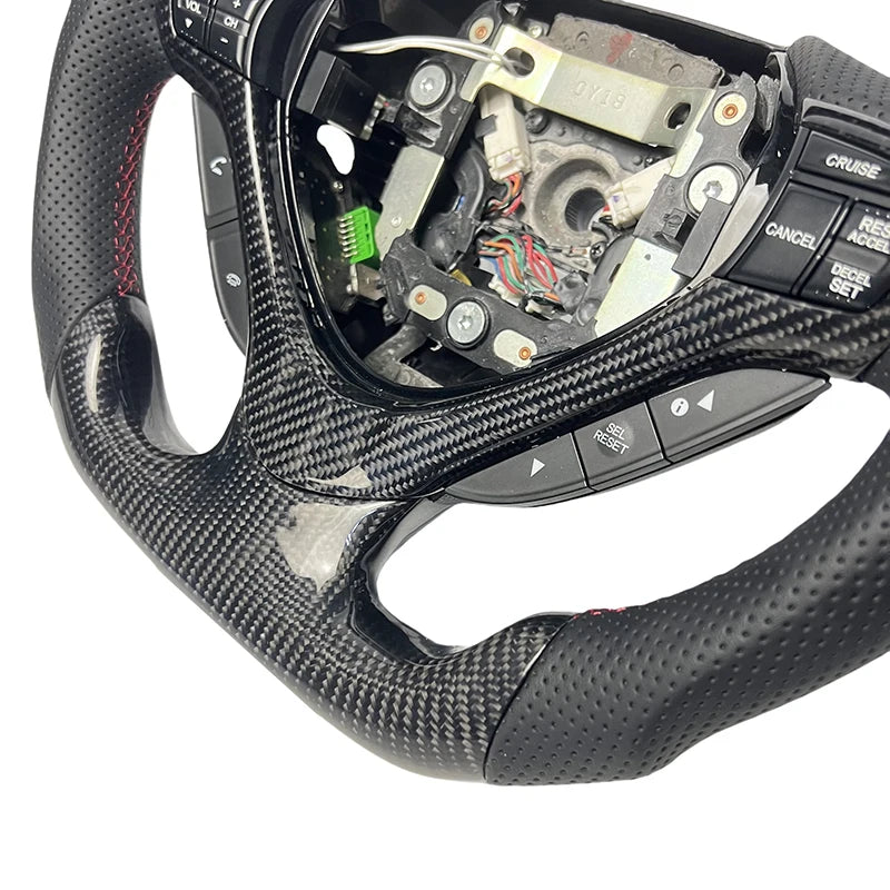 LED Genuine leather carbon fiber steering wheel suitable for Honda Accord CU2 SPIRIOR 2008-2017 series
