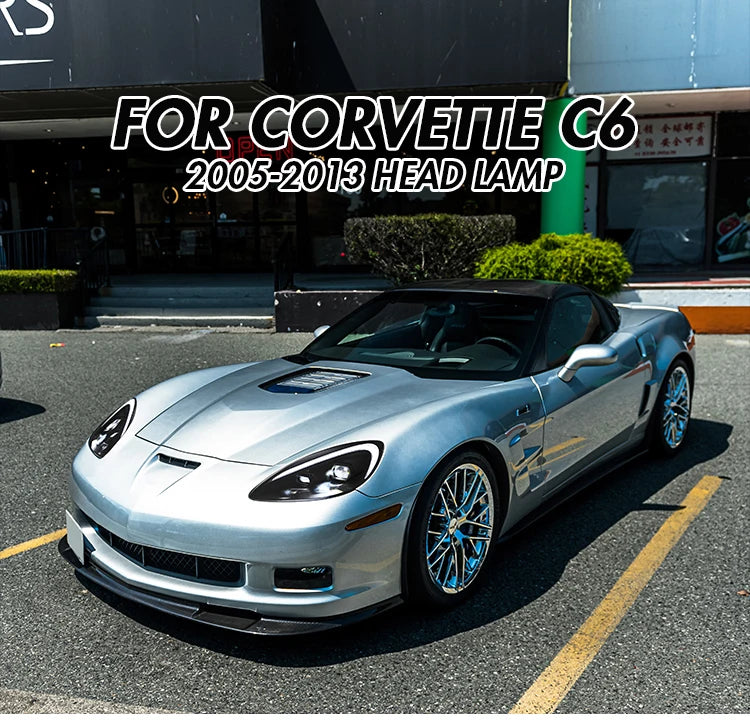 TT-ABC Modified LED Headlight For Chevrolet Corvette C6 2005-2013 Head Lamp With Porsche Design Sequential Turn Signal Assembly