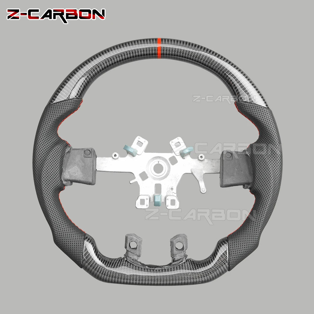 Carbon Fiber Steering Wheel For Dodge Ram 1500 2500 3500 2012‑2018 Perforated Leather Steering Wheel Replacement Accessories