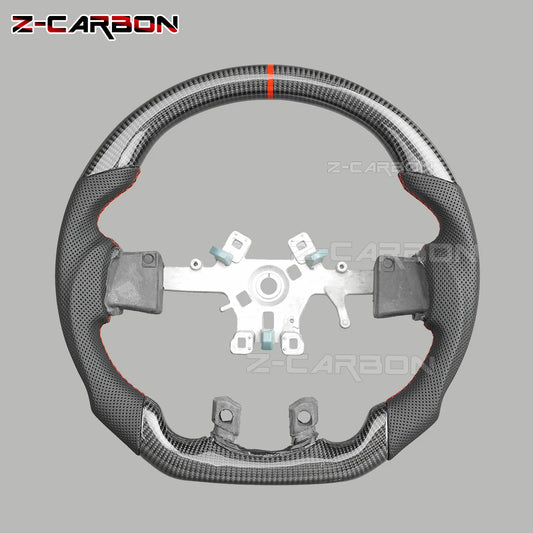 Carbon Fiber Steering Wheel For Dodge Ram 1500 2500 3500 2012‑2018 Perforated Leather Steering Wheel Replacement Accessories