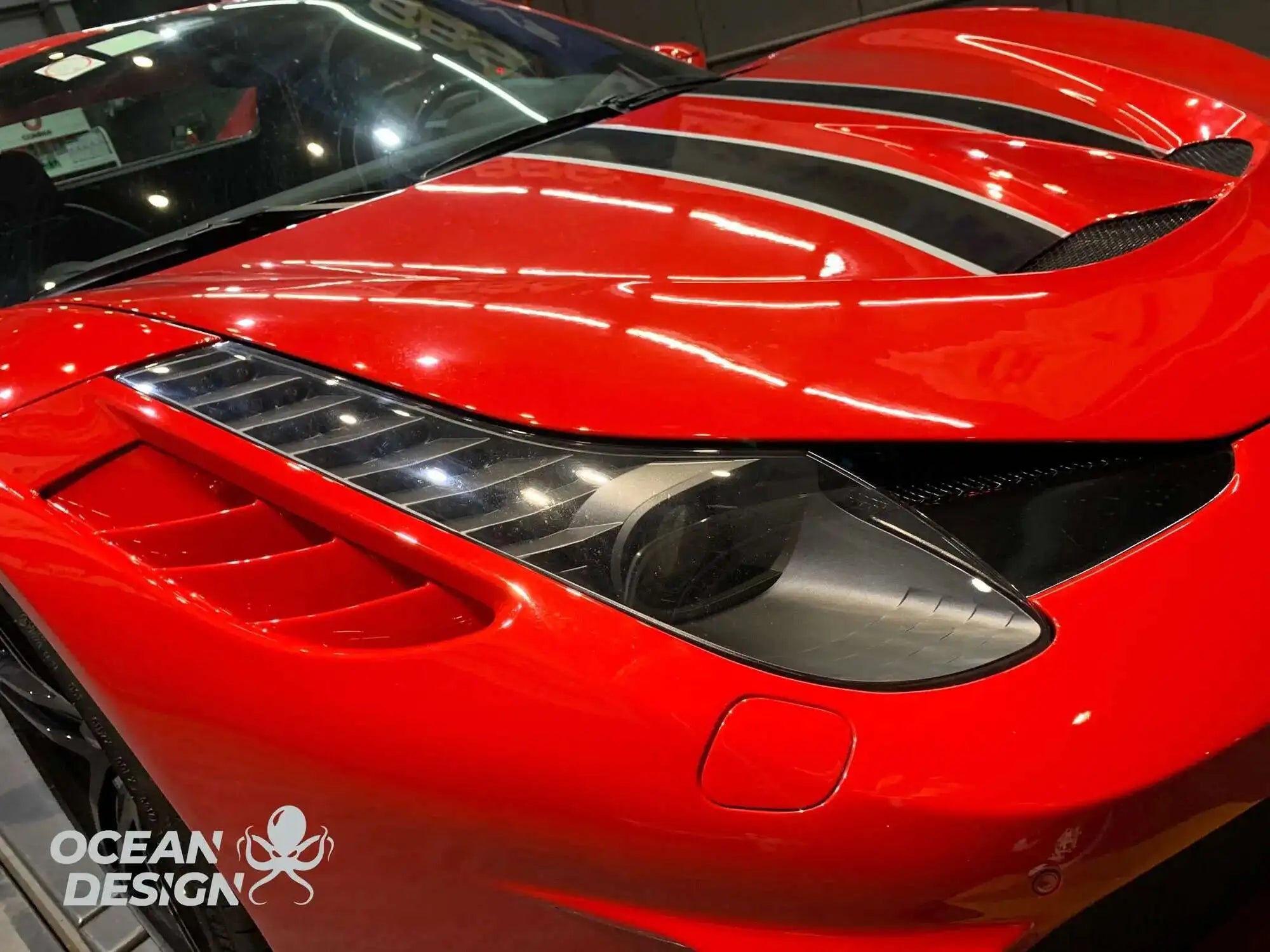 Suitable for Ferrari 458 Modified with Special Carbon Fiber Tail Wing, Front Bumper, Hood, Lip, Rear Spoiler Comparison Trim
