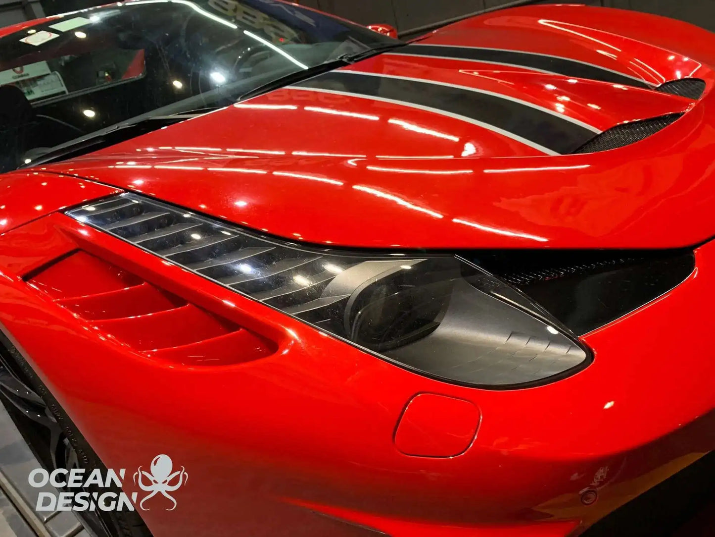 Suitable for Ferrari 458 Modified with Special Carbon Fiber Tail Wing, Front Bumper, Hood, Lip, Rear Spoiler Comparison Trim