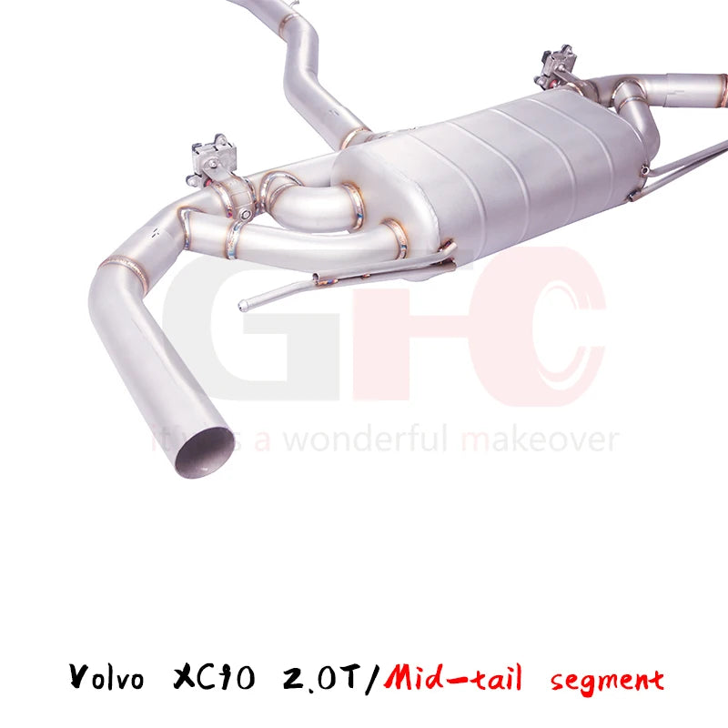 GFC catback exhaust muffler for Volvo XC60 XC90 2.0T, Car electric valve exhaust system made of 304 stainless steel