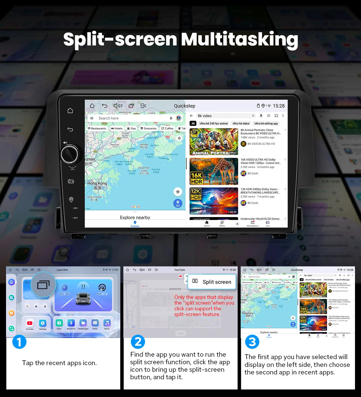JOYING 9"Android 13 Car Radio Stereo Multimedia Player Carplay For Honda Civic 2016 -2021 Support Factory Cameras Plug and Play